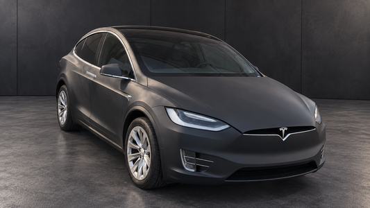 Tesla Model X hero view, enhanced from original photo